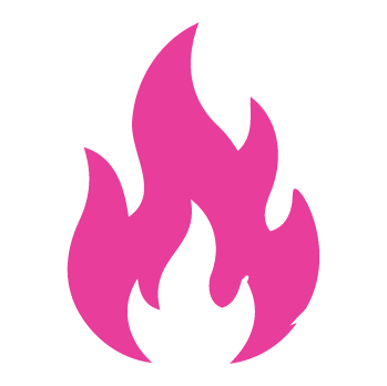 Pink fire icon